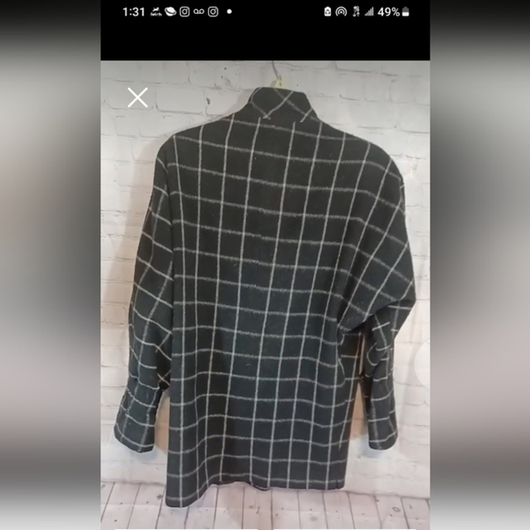 Portrait Union Made USA Rare Vintage  Black Checker %100 Wood Coat  XL - Picture 3 of 10